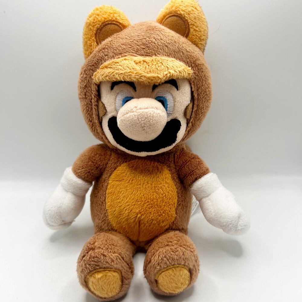 Super Mario 3D Land Nintendo Tanooki Mario 8" Plush Little Buddy EUC